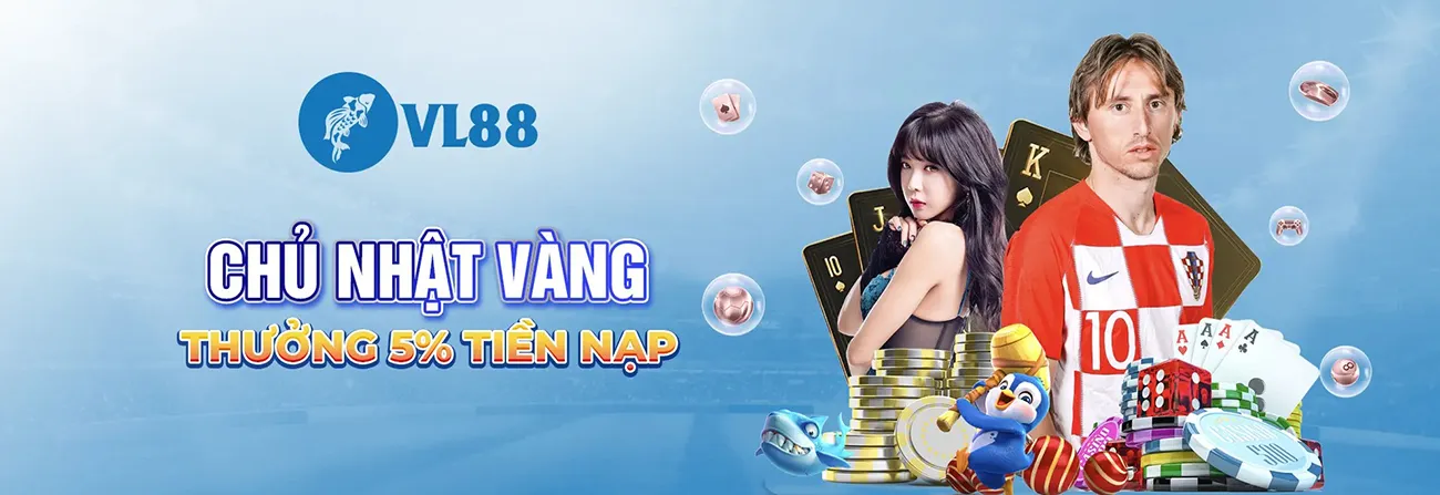 chủ nhật vàng thưởng 3% tiền nạp